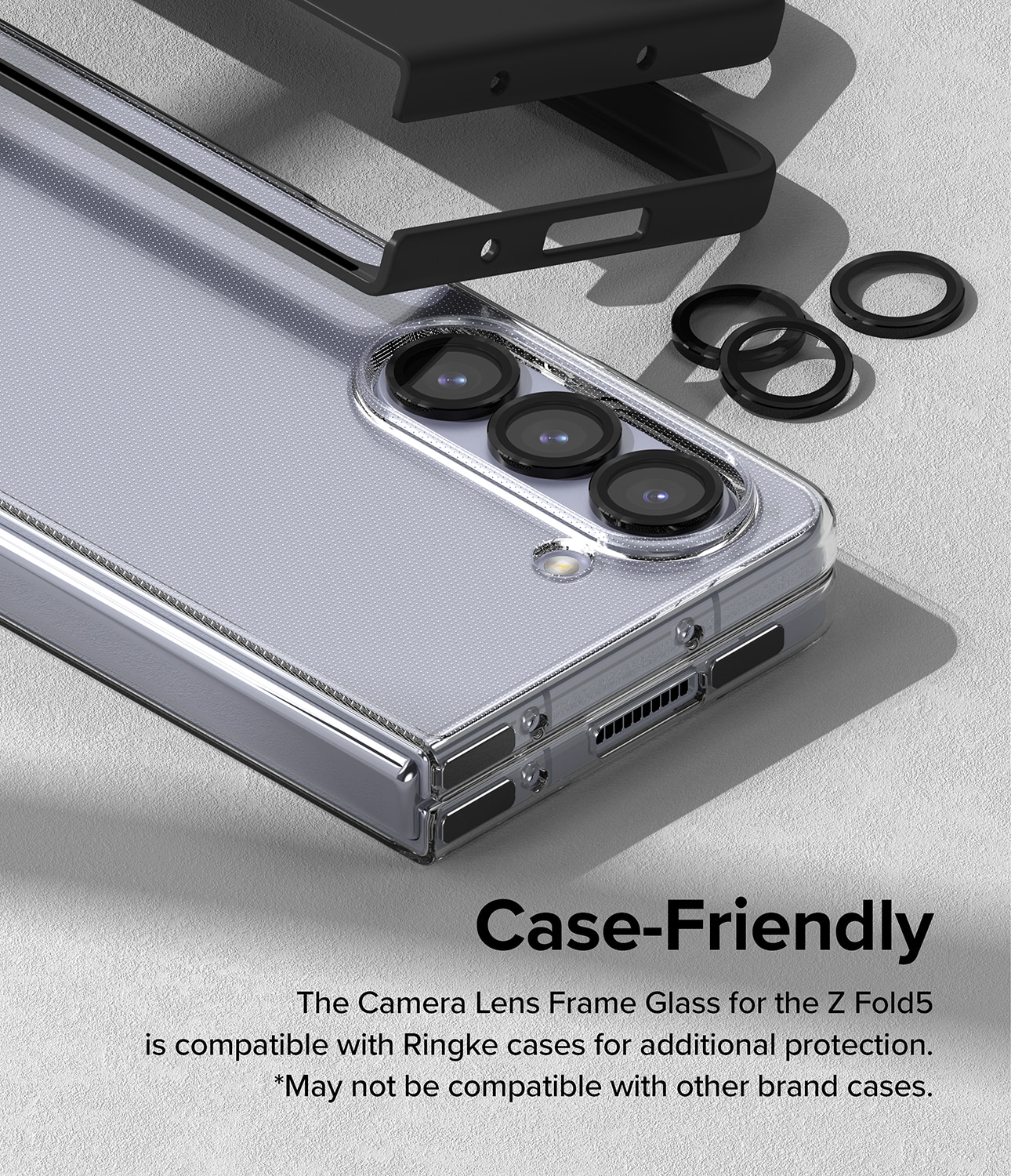 Camera Lens Frame Glass Samsung Galaxy Z Fold 5 Negro