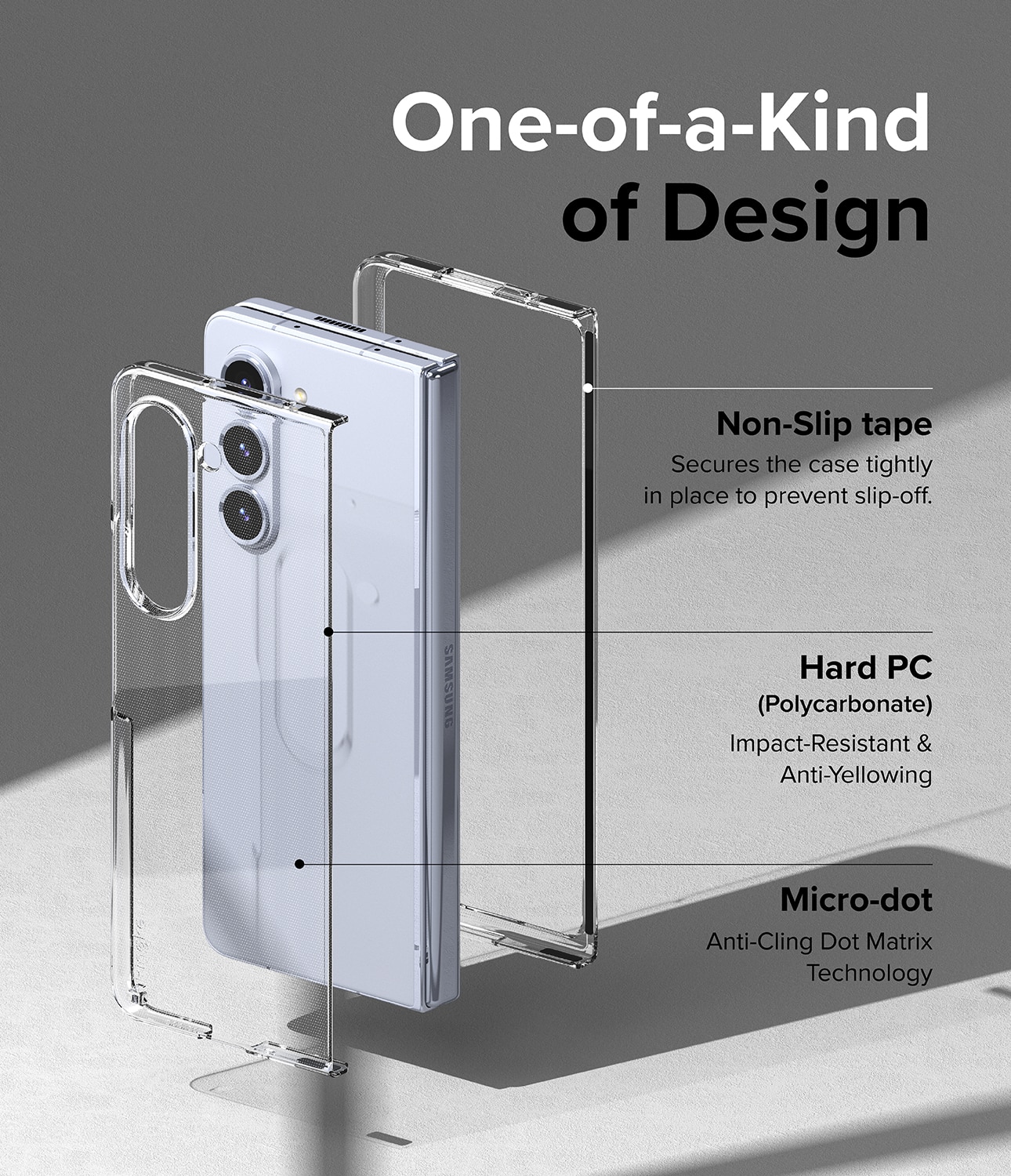 Funda Slim Samsung Galaxy Z Fold 5 Clear