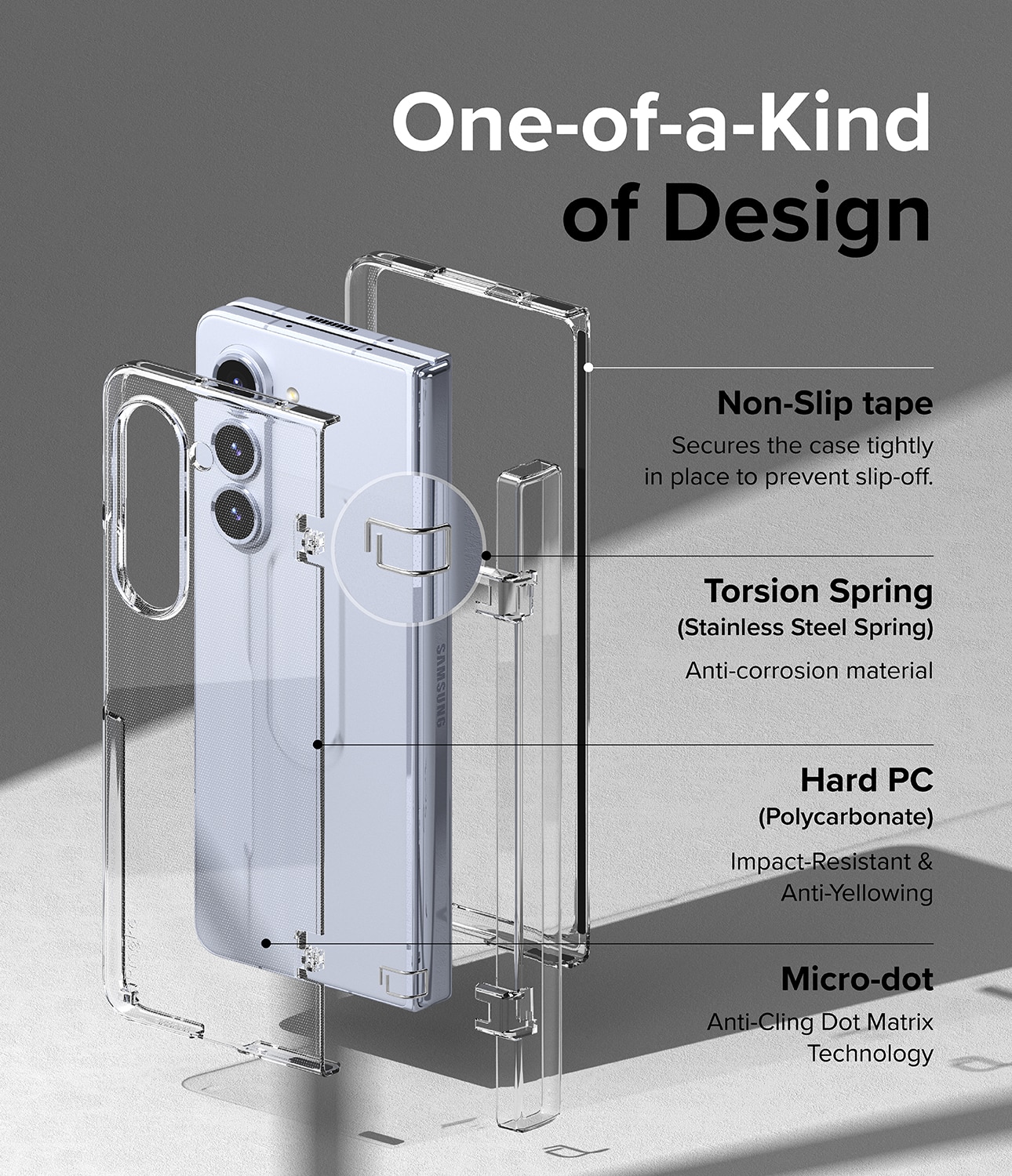 Funda Slim Hinge Samsung Galaxy Z Fold 5 Clear