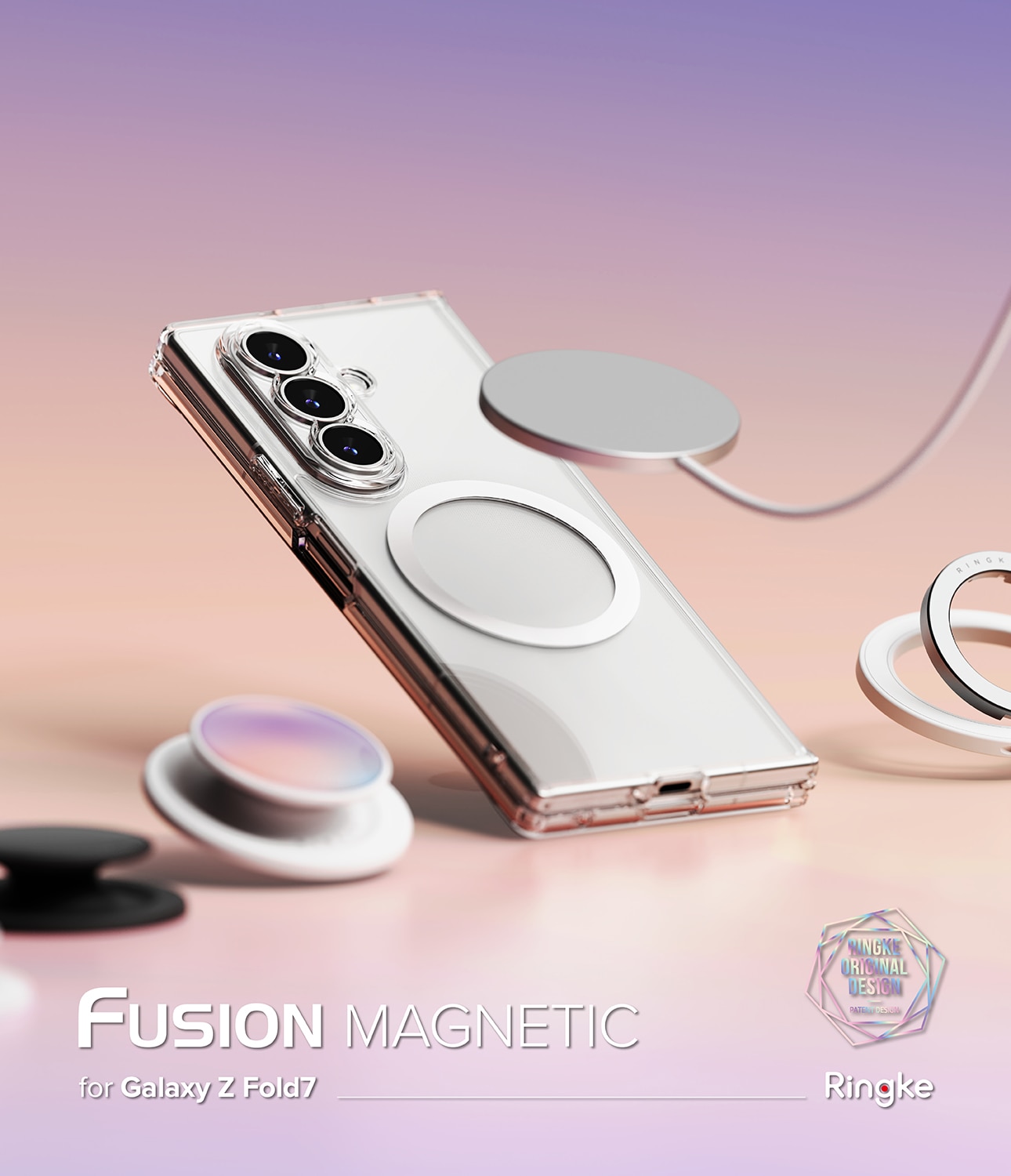 Funda Fusion Magnetic Samsung Galaxy Z Fold 7 Transparente