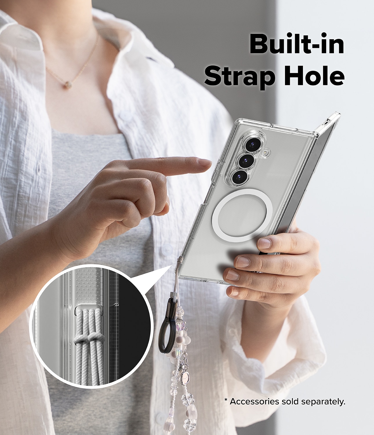 Funda Fusion Magnetic Samsung Galaxy Z Fold 7 Transparente