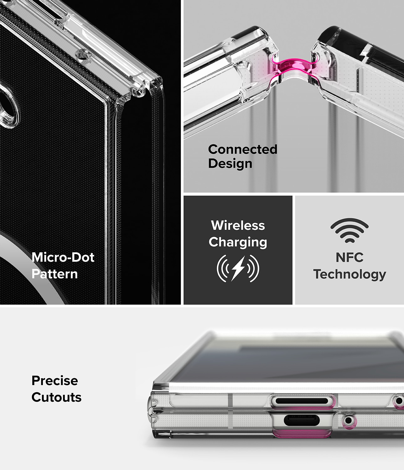 Funda Fusion Magnetic Samsung Galaxy Z Fold 7 Transparente