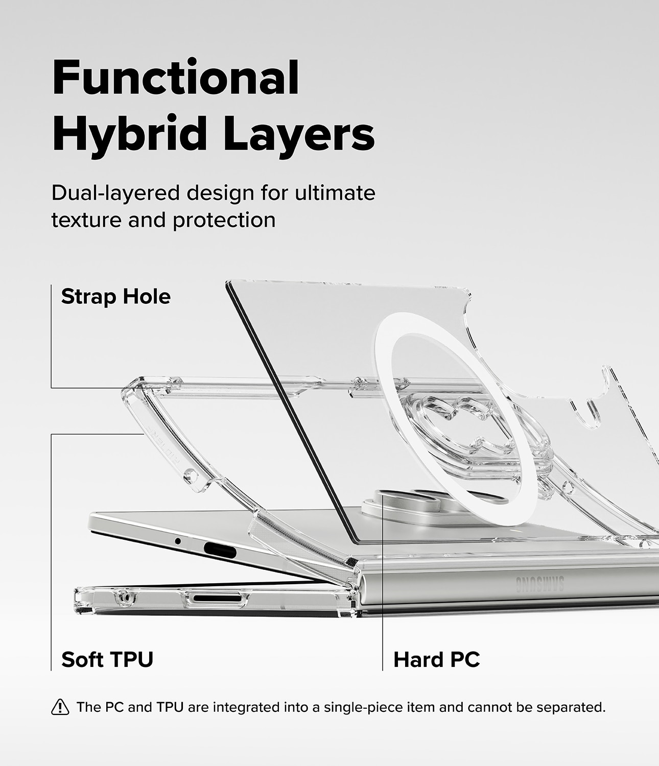 Funda Fusion Magnetic Samsung Galaxy Z Fold 7 Transparente