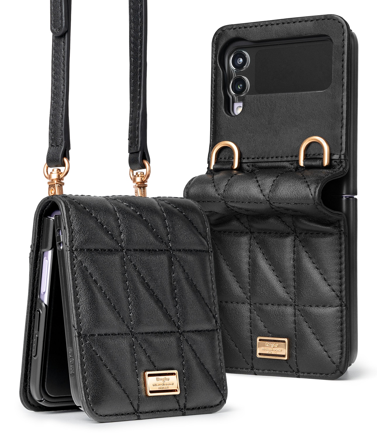 Folio Signature Wallet Samsung Galaxy Z Flip 3 Quilted Black