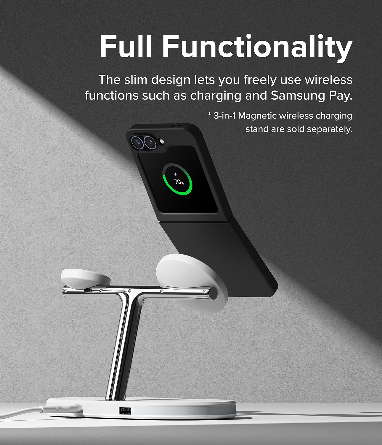 Funda Slim Magnetic Samsung Galaxy Z Flip 6, Black