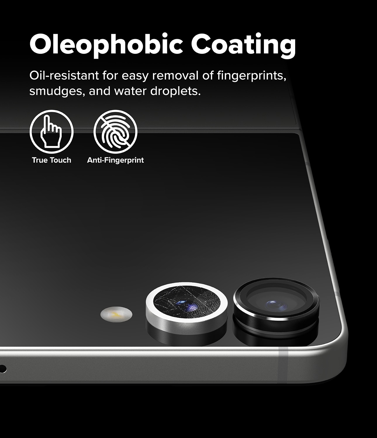 Camera Lens Frame Glass (2 piezas) Samsung Galaxy Z Flip 7 Black