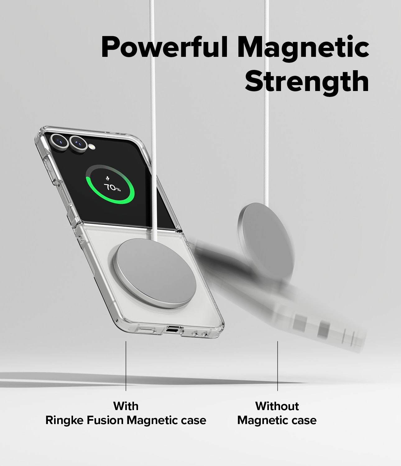 Funda Fusion Magnetic Samsung Galaxy Z Flip 7 Transparente