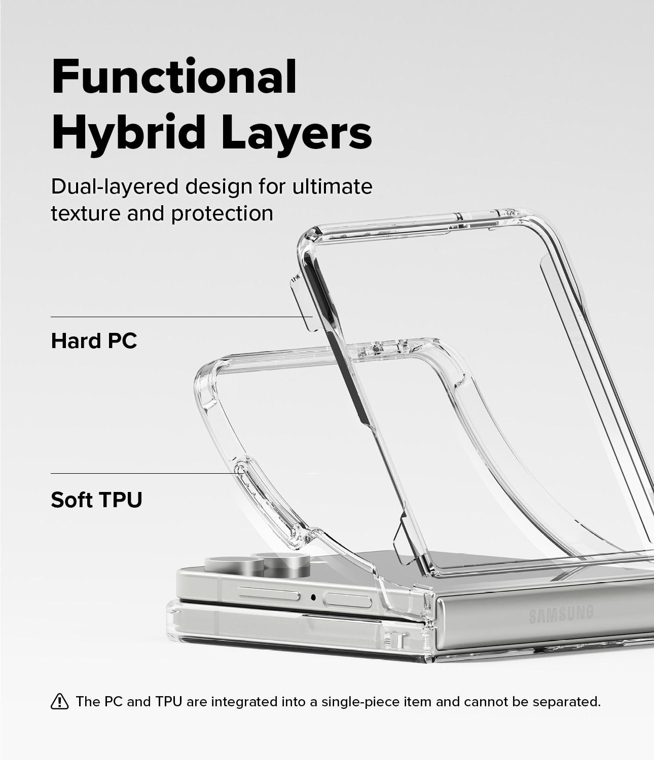 Funda Fusion Magnetic Samsung Galaxy Z Flip 7 Transparente