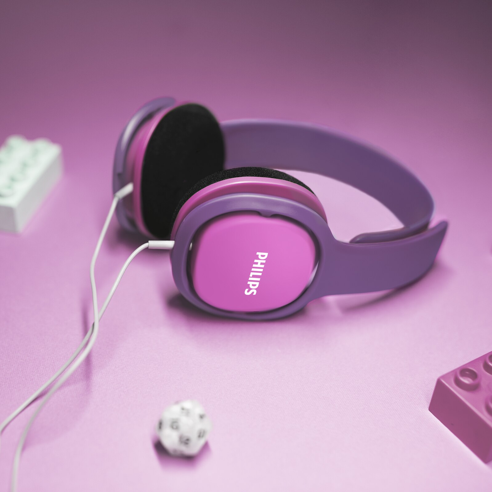 SHK2000 Auriculares On-Ear para niños, rosado/violeta