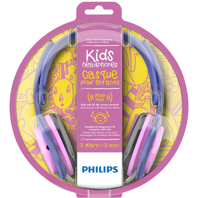 SHK2000 Auriculares On-Ear para niños, rosado/violeta