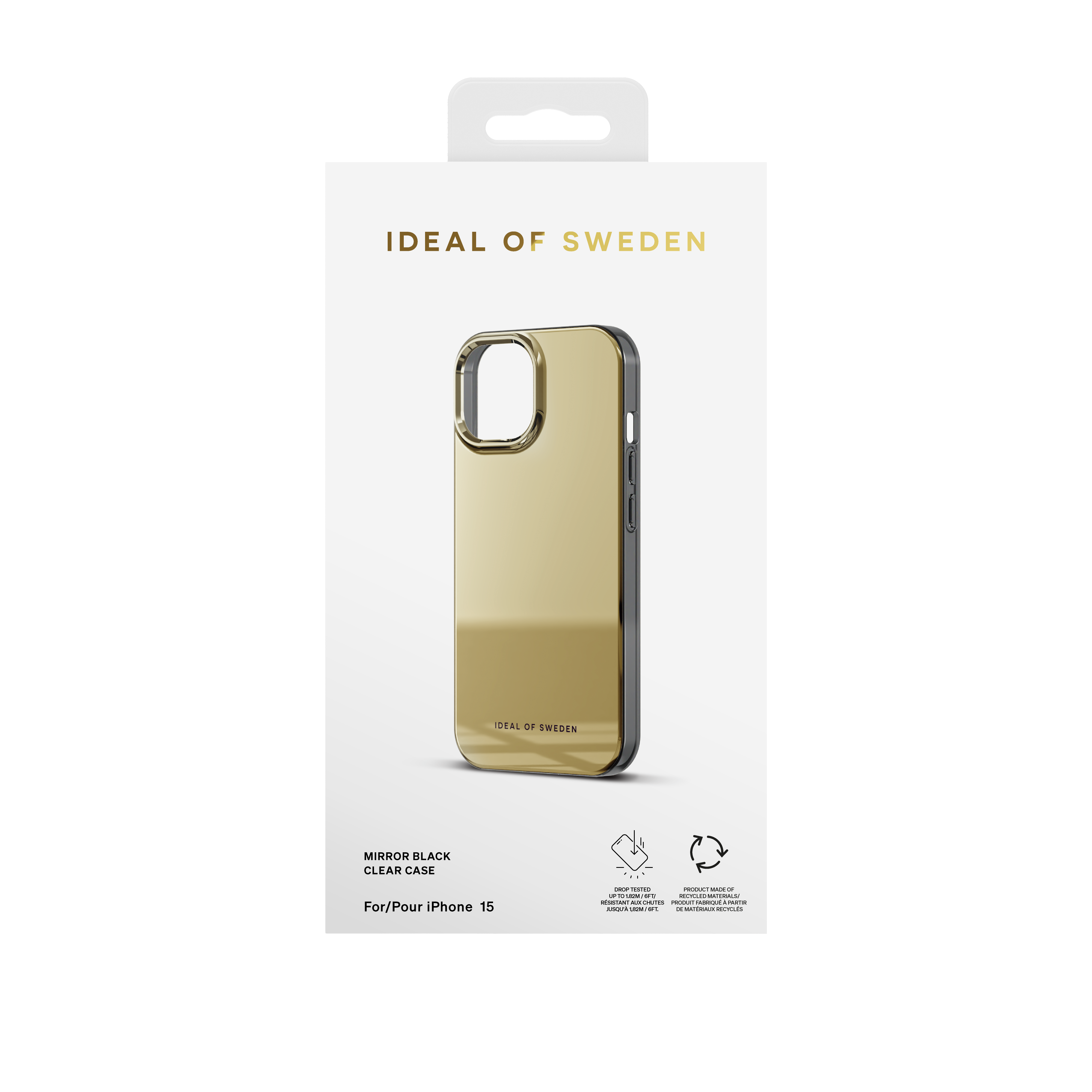 Clear Funda iPhone 15 Mirror Gold