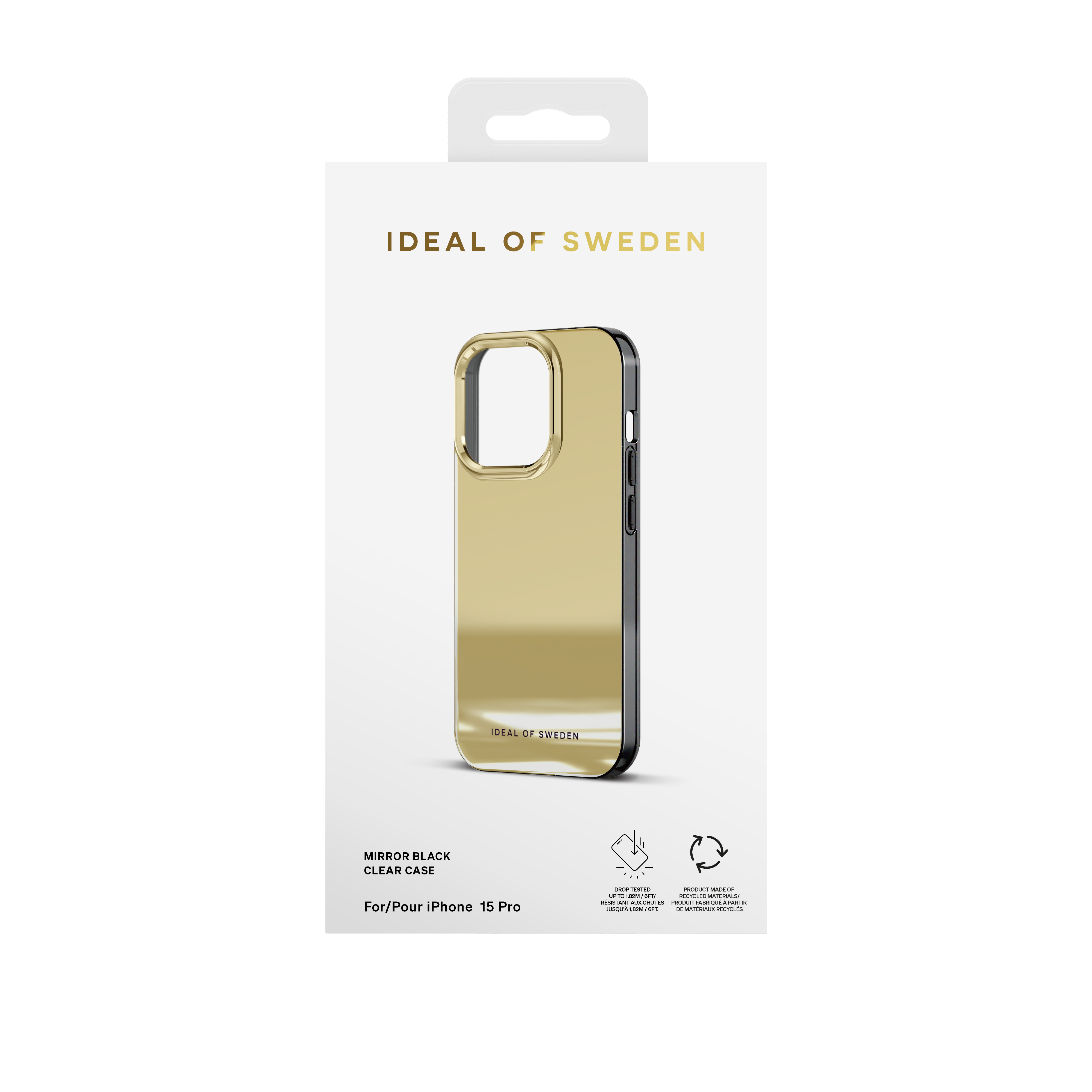 Clear Funda iPhone 15 Pro Mirror Gold