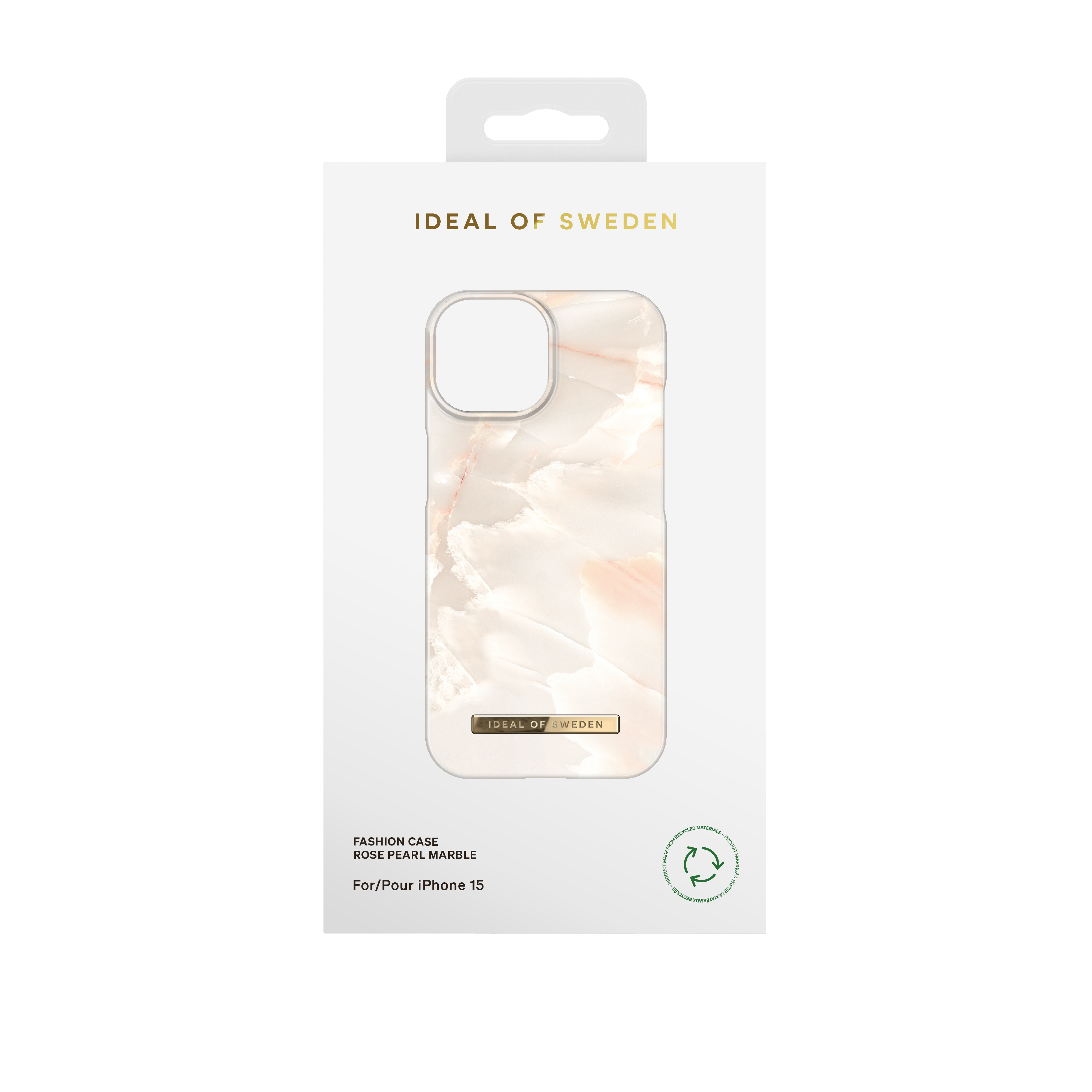 Funda Fashion Case iPhone 15 Rose Pearl Marble