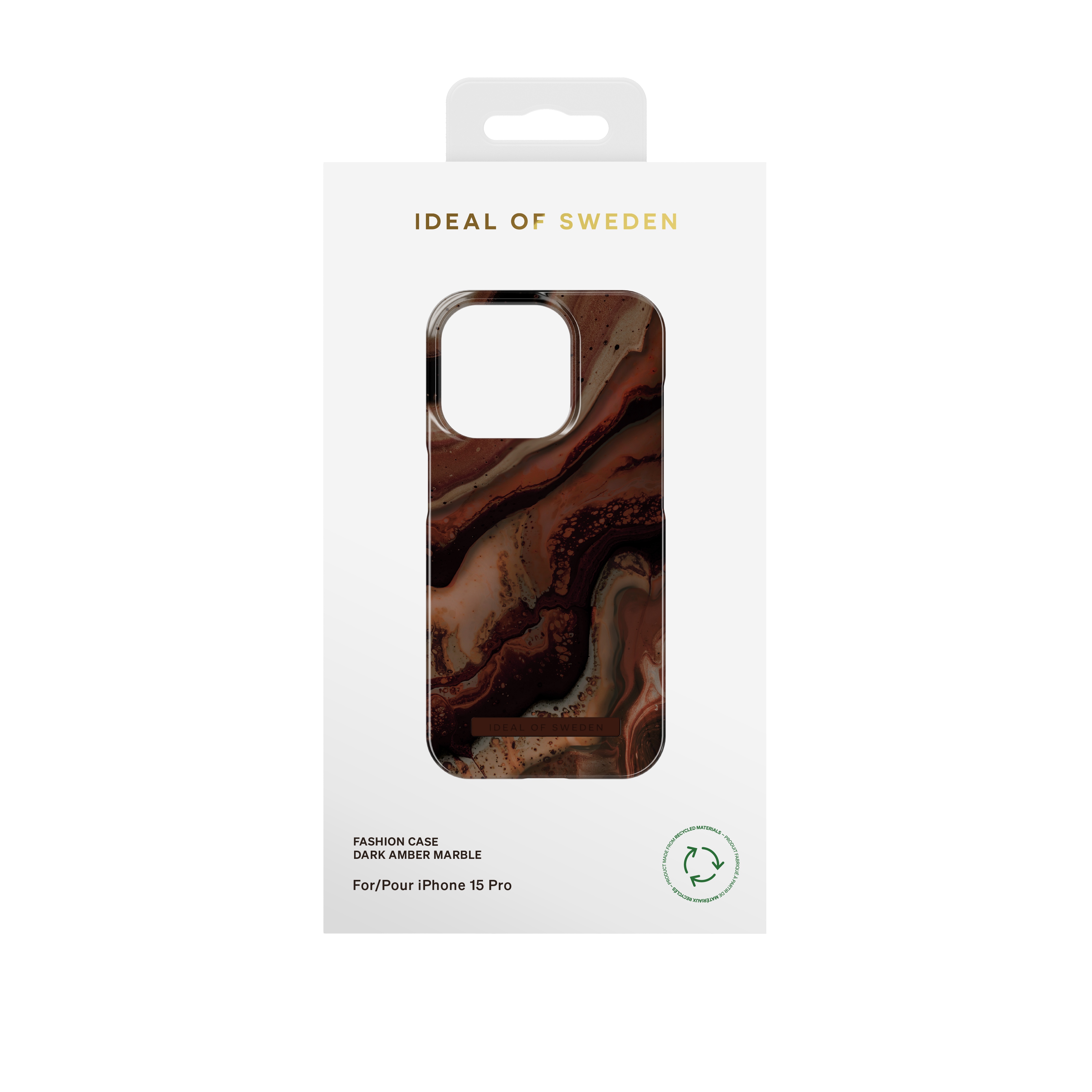 Funda Fashion Case iPhone 15 Pro Dark Amber Marble