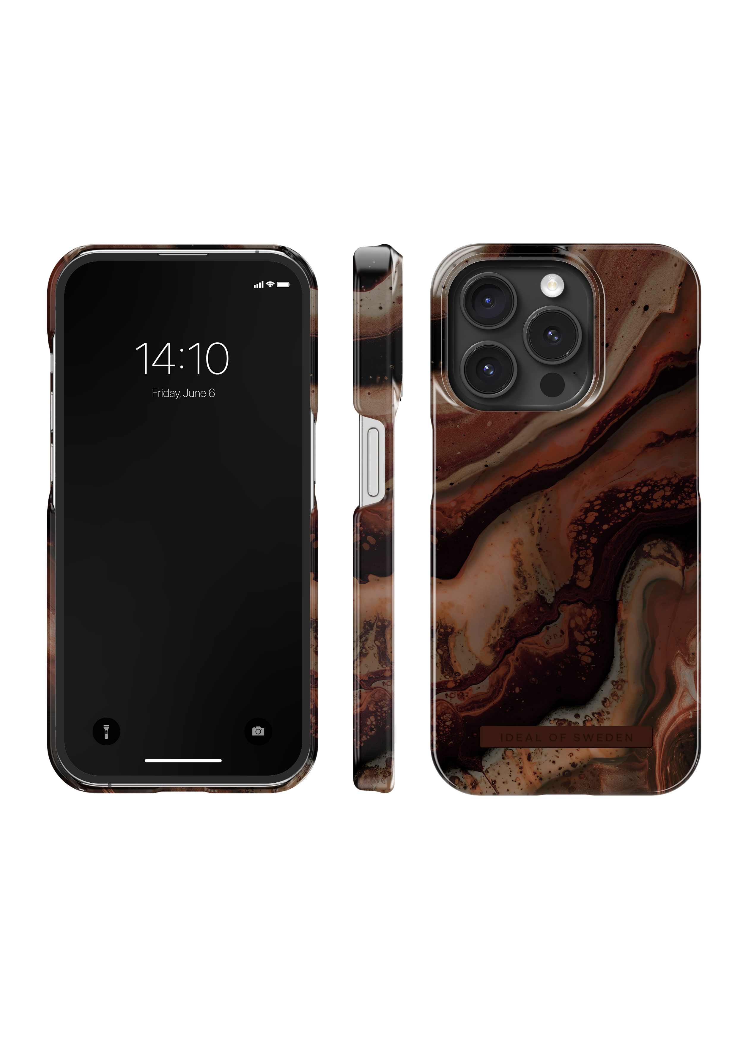 Funda Fashion Case iPhone 15 Pro Dark Amber Marble