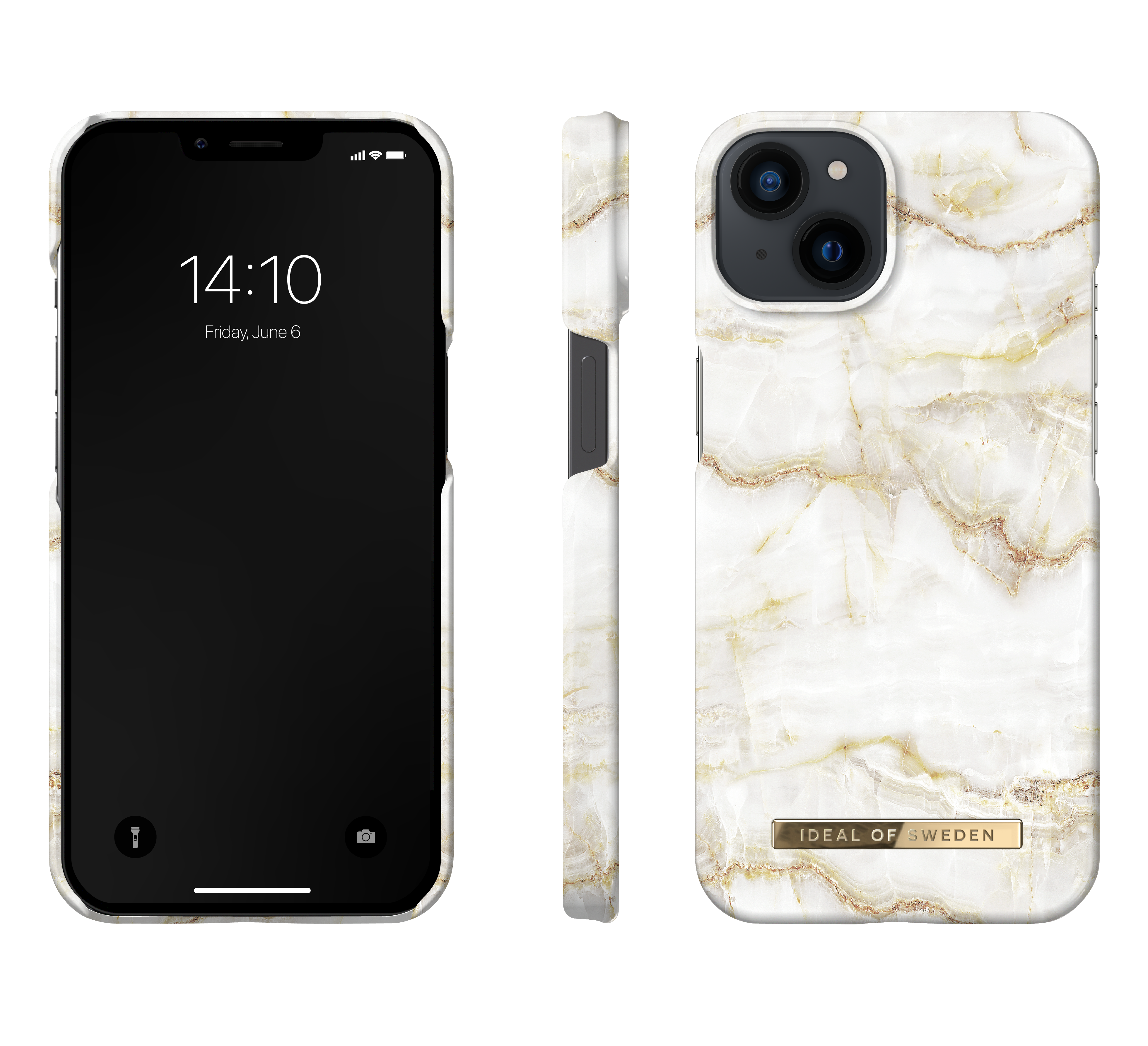 Funda Fashion Case iPhone 13 Golden Pearl Marble