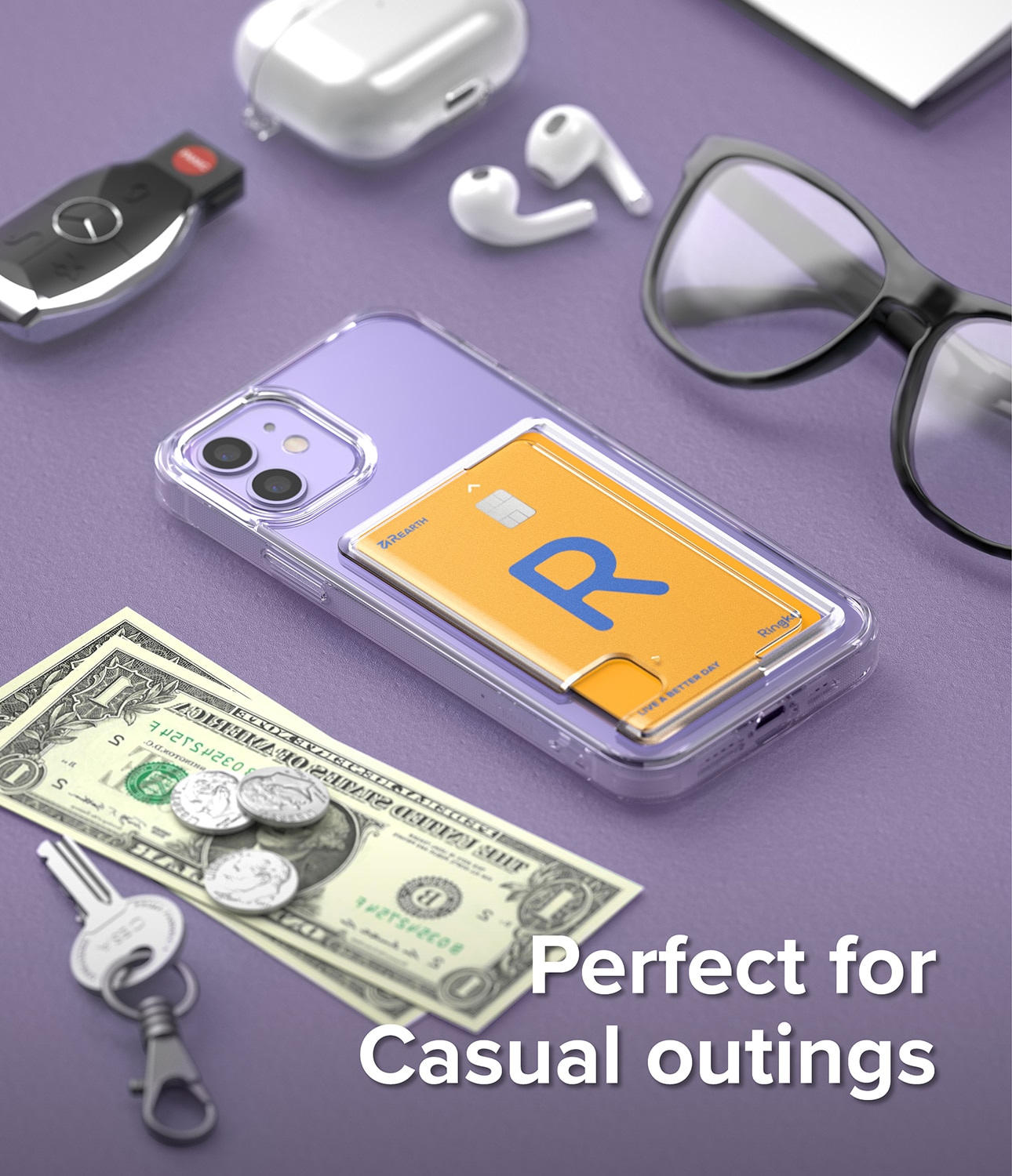 Funda Fusion Card iPhone 12/iPhone 12 Pro transparente
