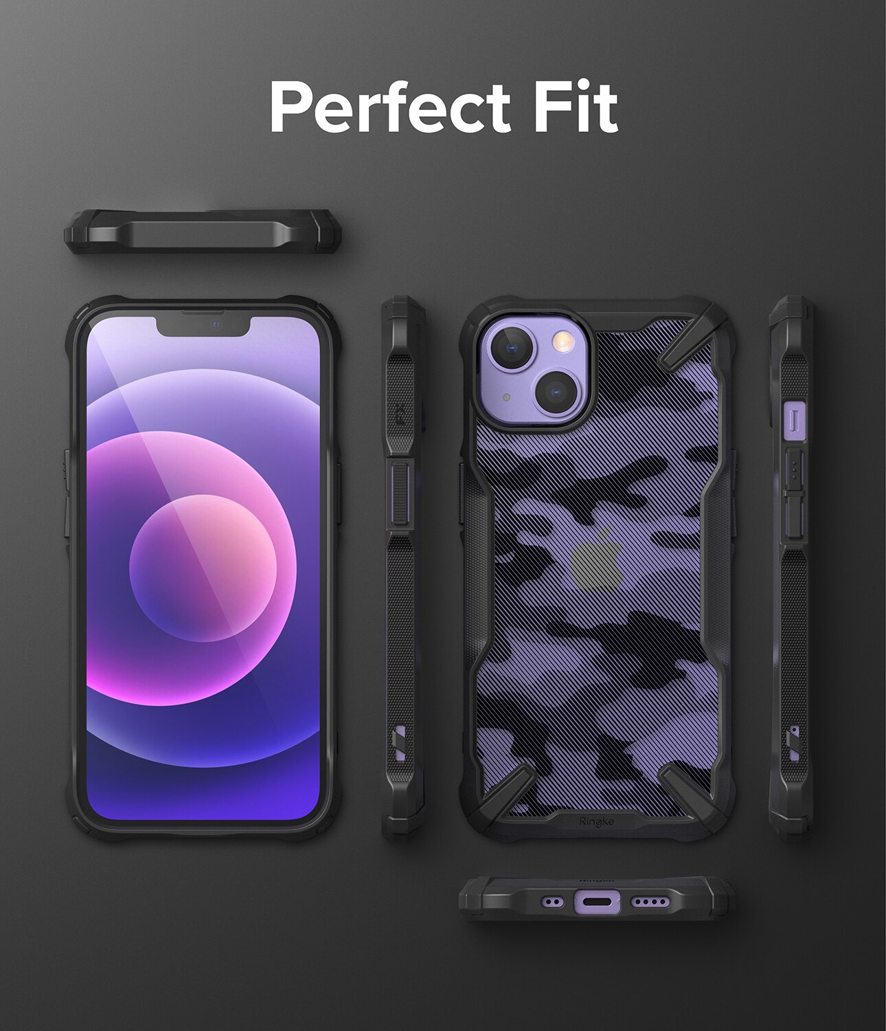 Funda Fusion X Design iPhone 13 Mini Camo Black