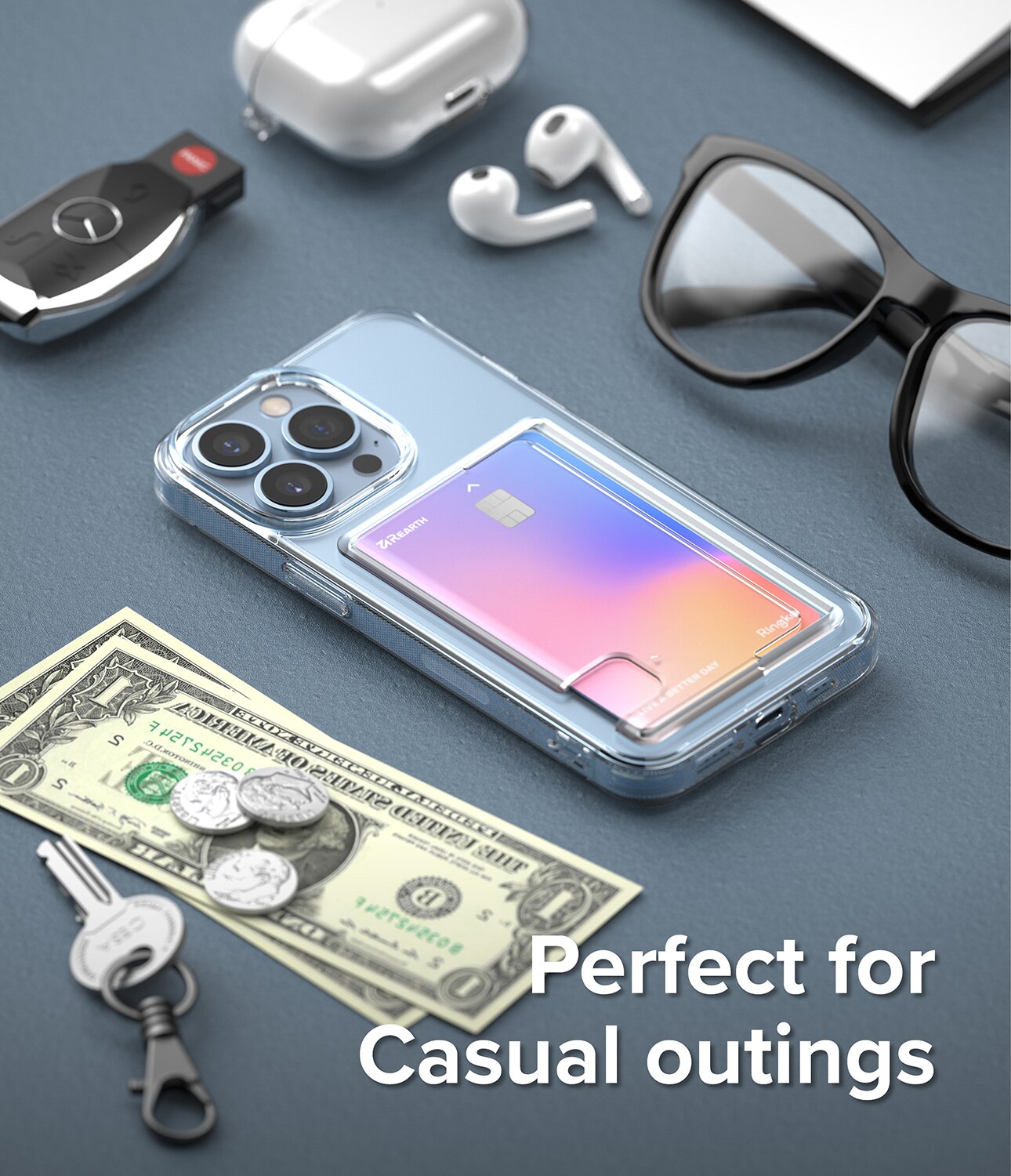 Funda Fusion Card iPhone 13 Pro Max transparente