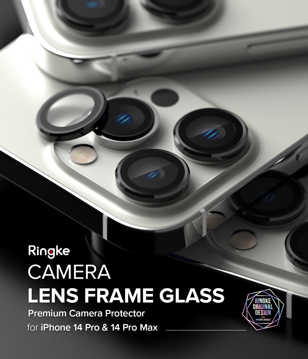 Camera Lens Frame Glass iPhone 14 Pro Black