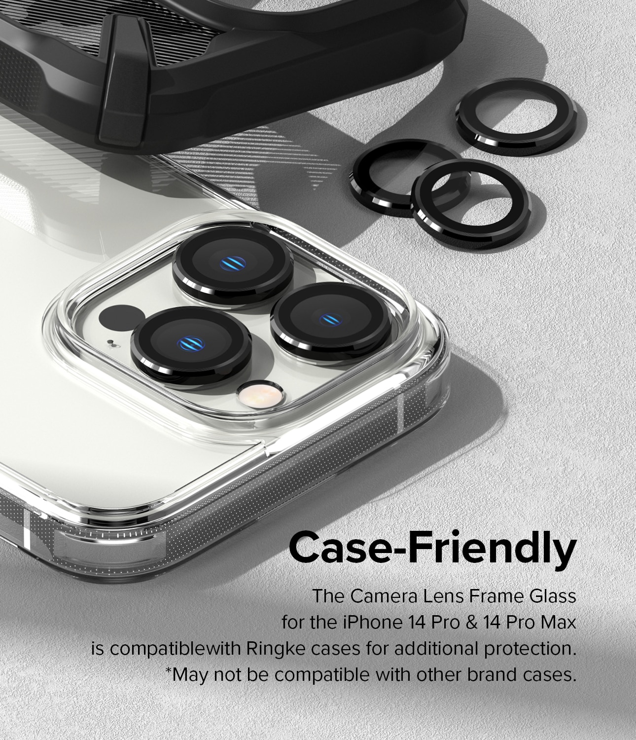 Camera Lens Frame Glass iPhone 14 Pro Black