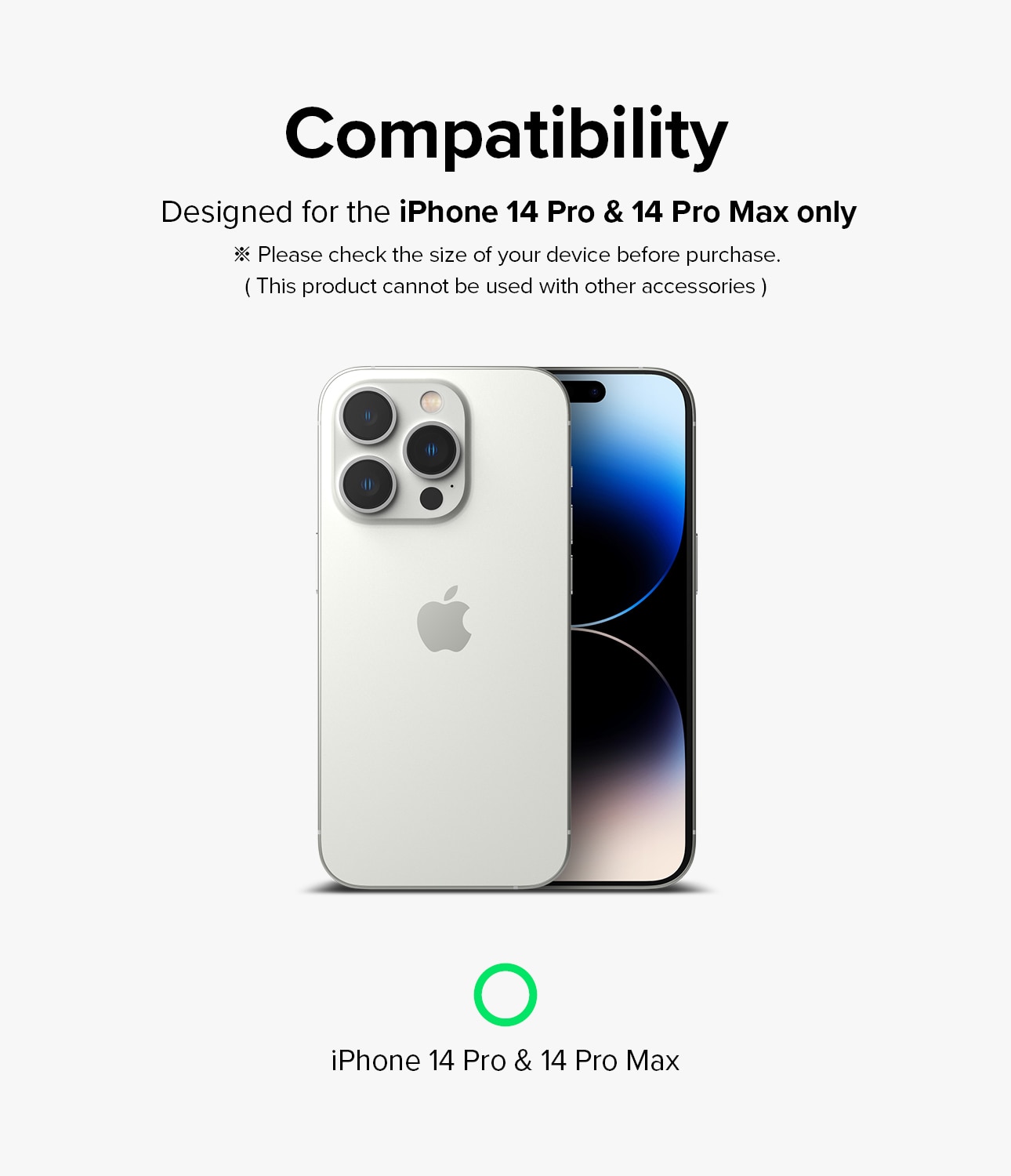 Camera Lens Frame Glass iPhone 14 Pro Max Negro
