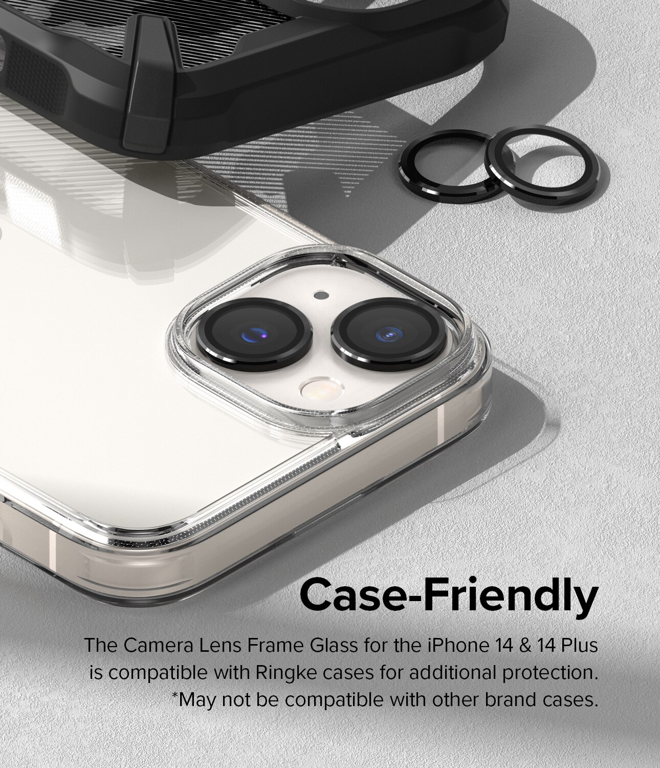 Camera Lens Frame Glass iPhone 14 Plus Negro
