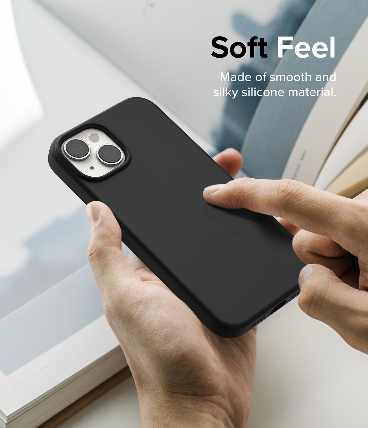 Funda Silicone iPhone 14 Plus Black