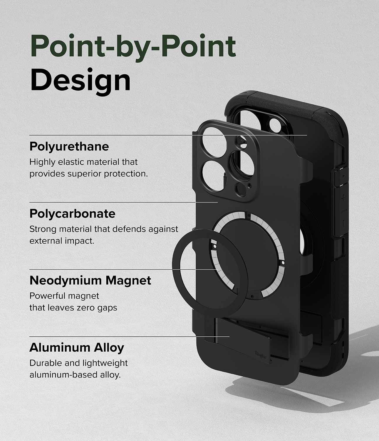 Alles Magnetic Funda iPhone 15 Pro Max negro