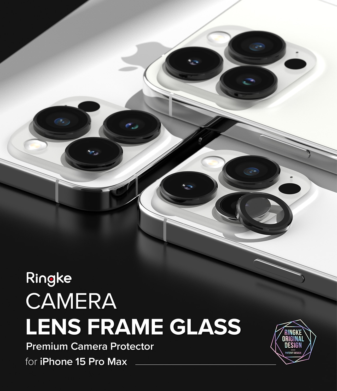 Camera Lens Frame Glass iPhone 15 Pro Max Negro