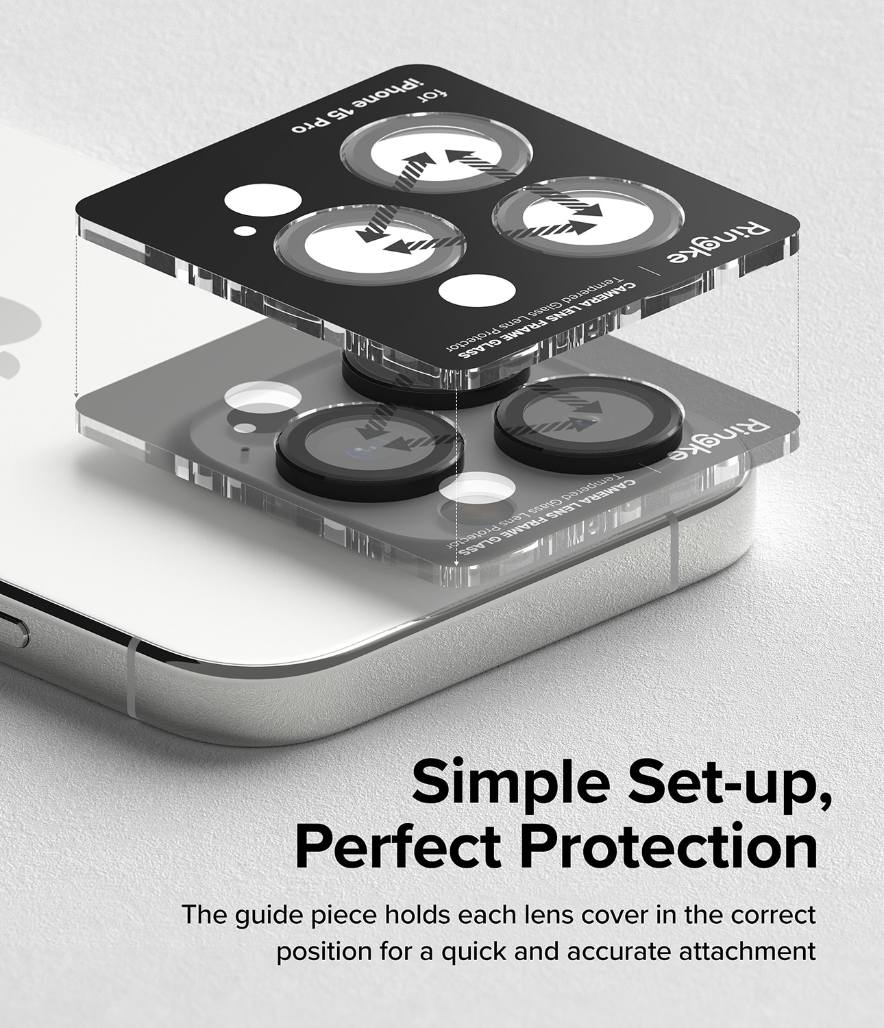 Camera Lens Frame Glass iPhone 15 Pro Max Negro