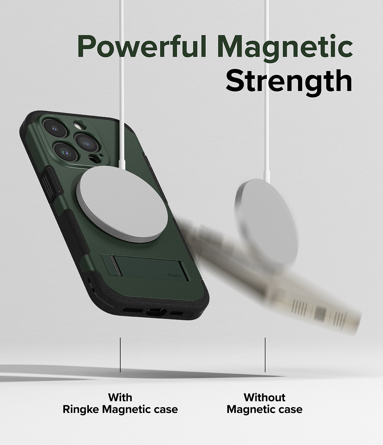 Alles Magnetic Funda iPhone 15 Pro Dark Green