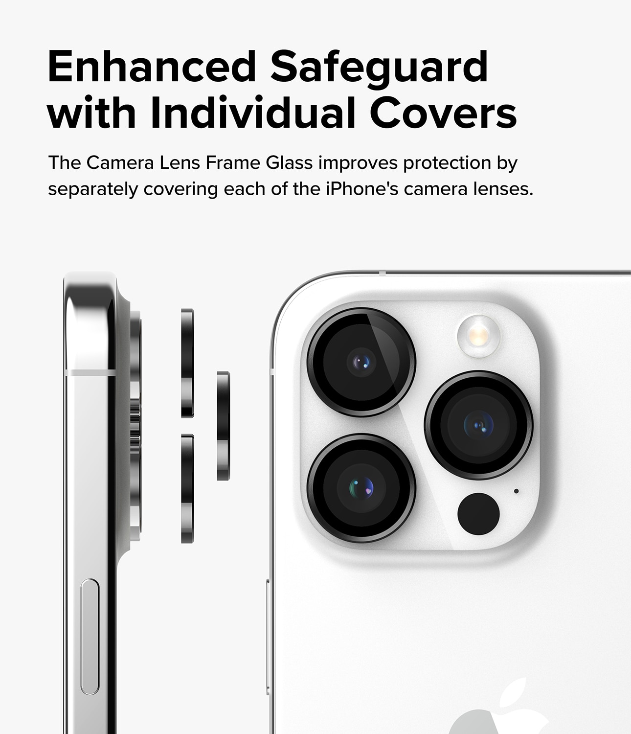 Camera Lens Frame Glass iPhone 15 Pro Negro