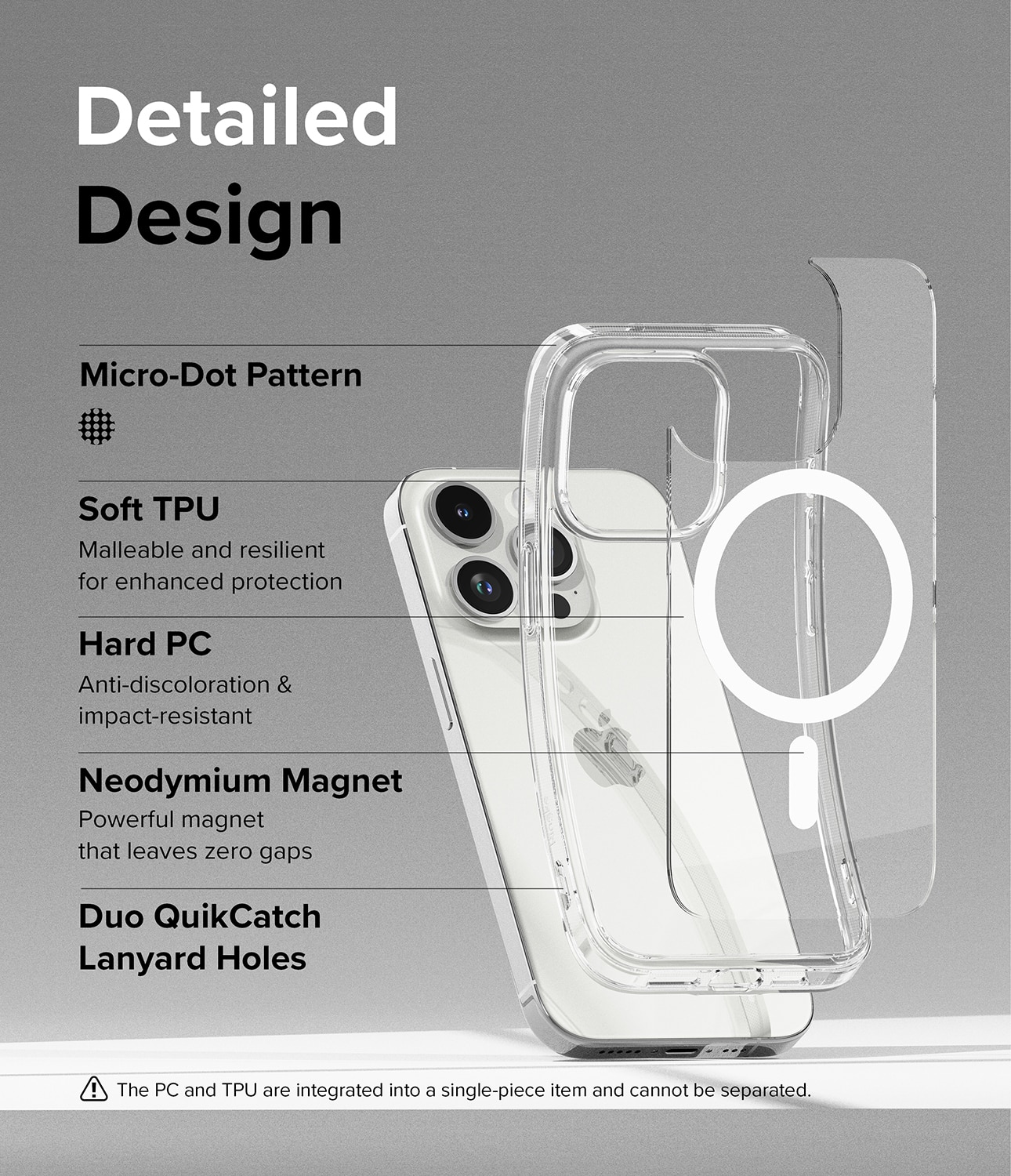 Funda Fusion Magnetic iPhone 15 Pro Transparente