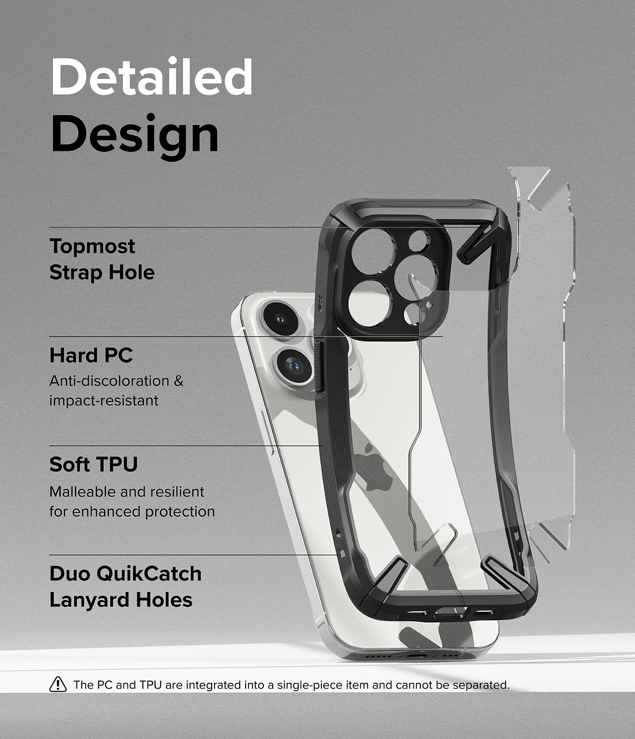 Funda Fusion X iPhone 15 Pro Negro