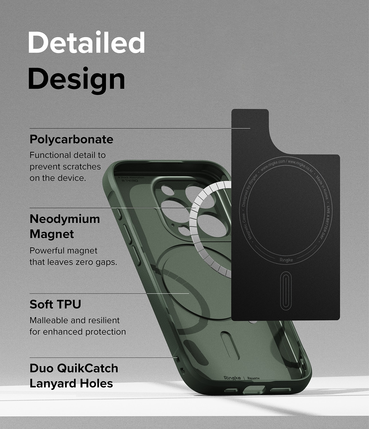 Funda Onyx Magnetic iPhone 15 Pro Dark Green