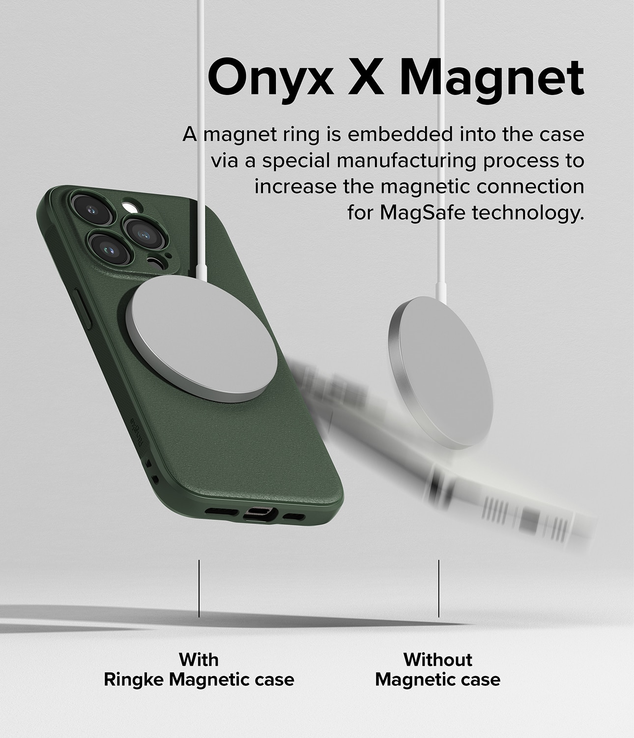 Funda Onyx Magnetic iPhone 15 Pro Dark Green