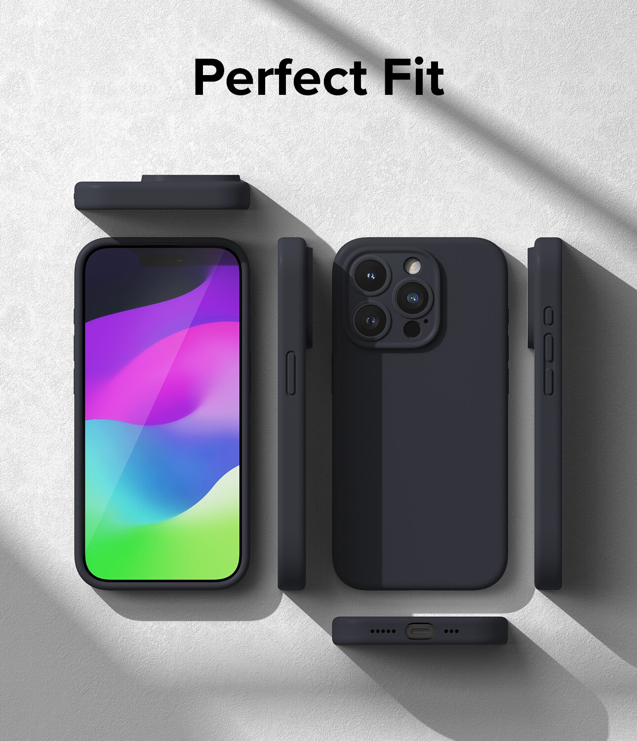Silicone Magnetic Funda iPhone 15 Pro Max Deep Blue