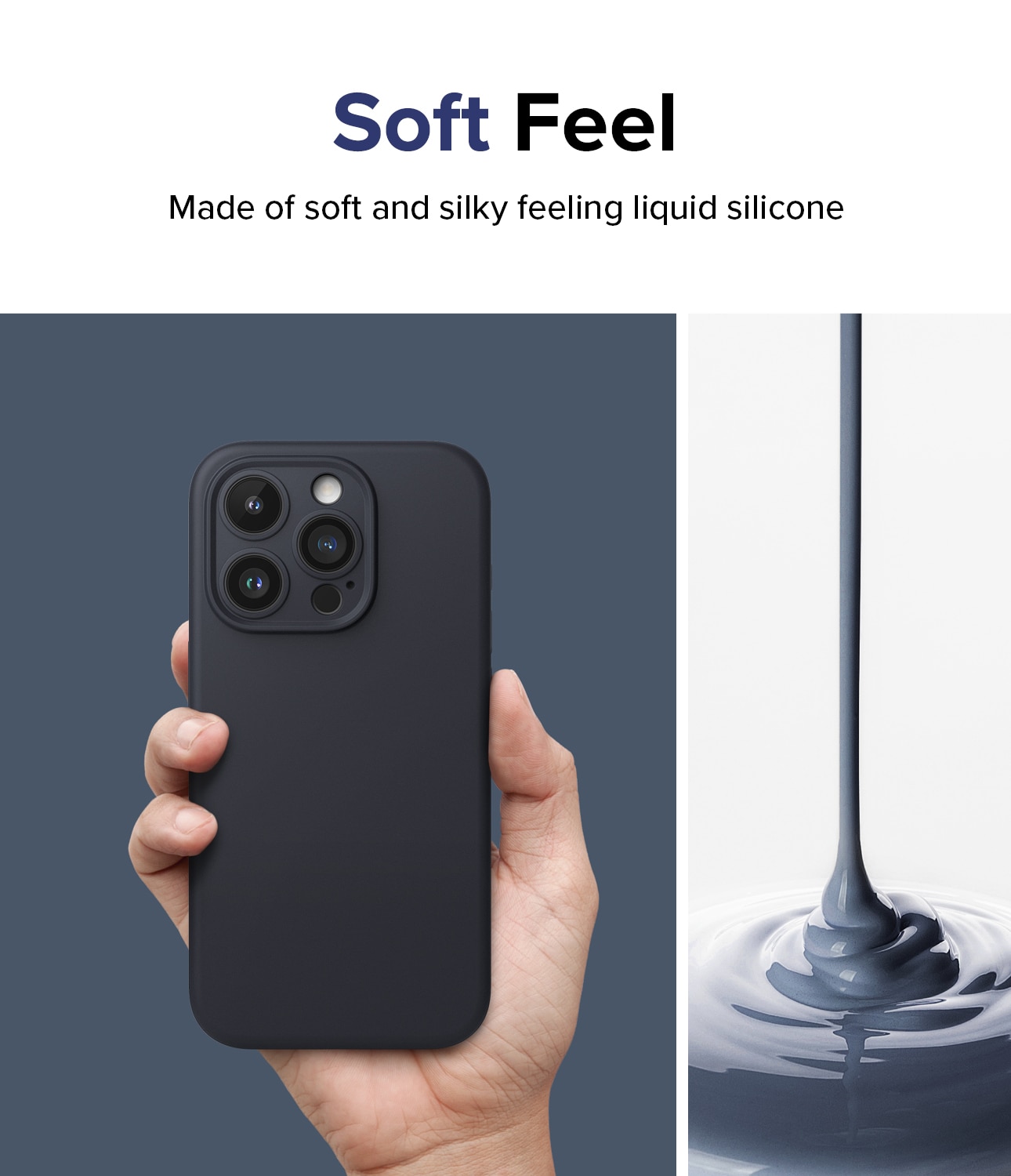 Silicone Magnetic Funda iPhone 15 Pro Max Deep Blue