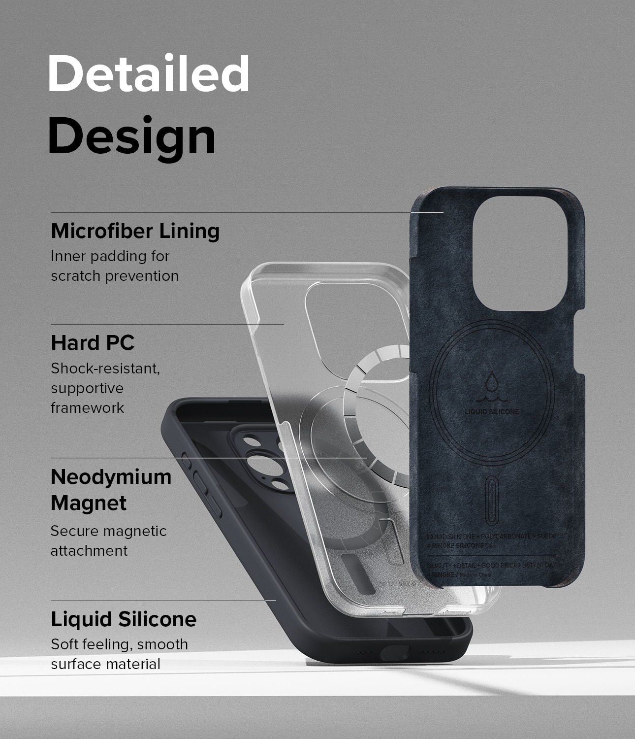 Silicone Magnetic Funda iPhone 15 Pro Max Deep Blue