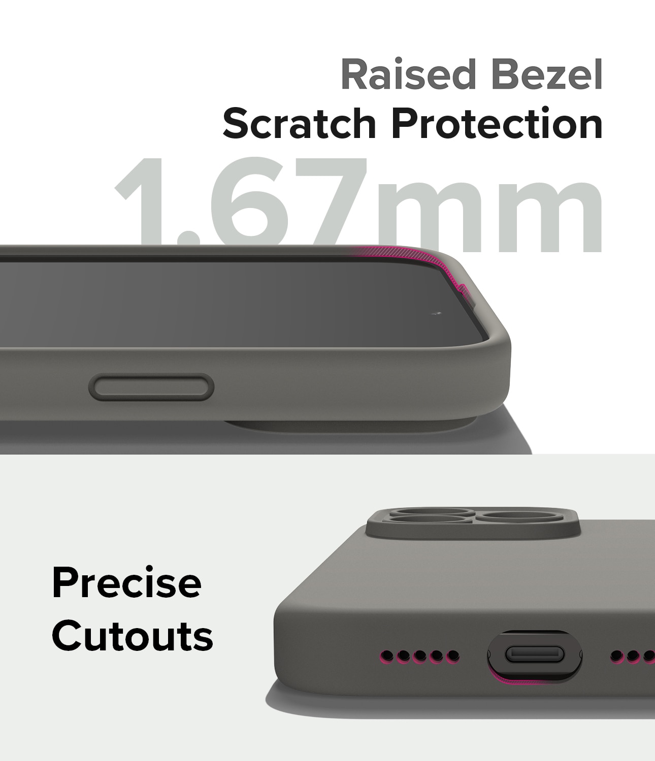 Silicone Magnetic Funda iPhone 15 Pro Gray