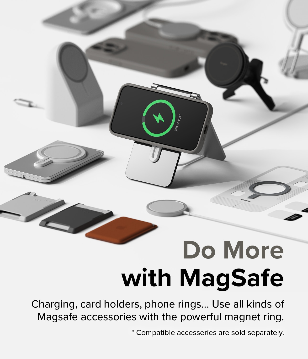 Silicone Magnetic Funda iPhone 15 Pro Gray