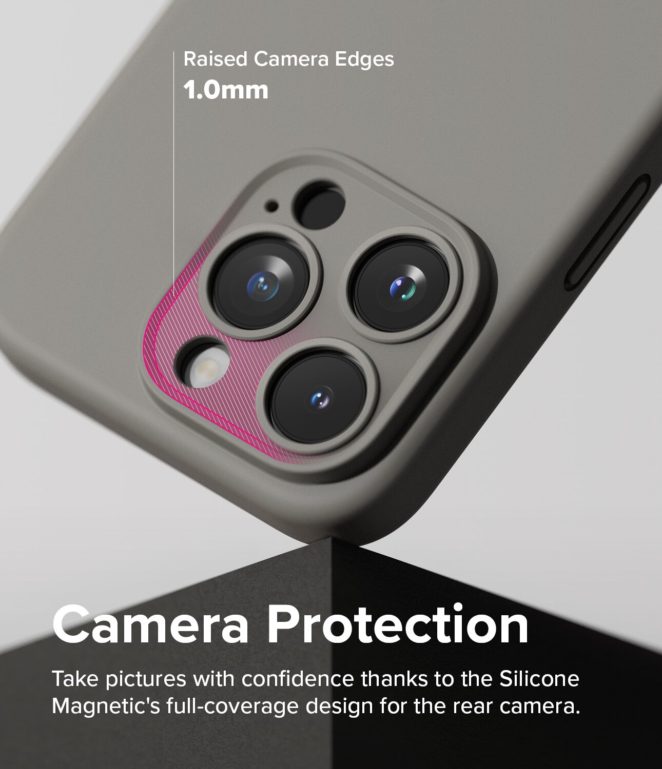 Silicone Magnetic Funda iPhone 15 Pro Gris