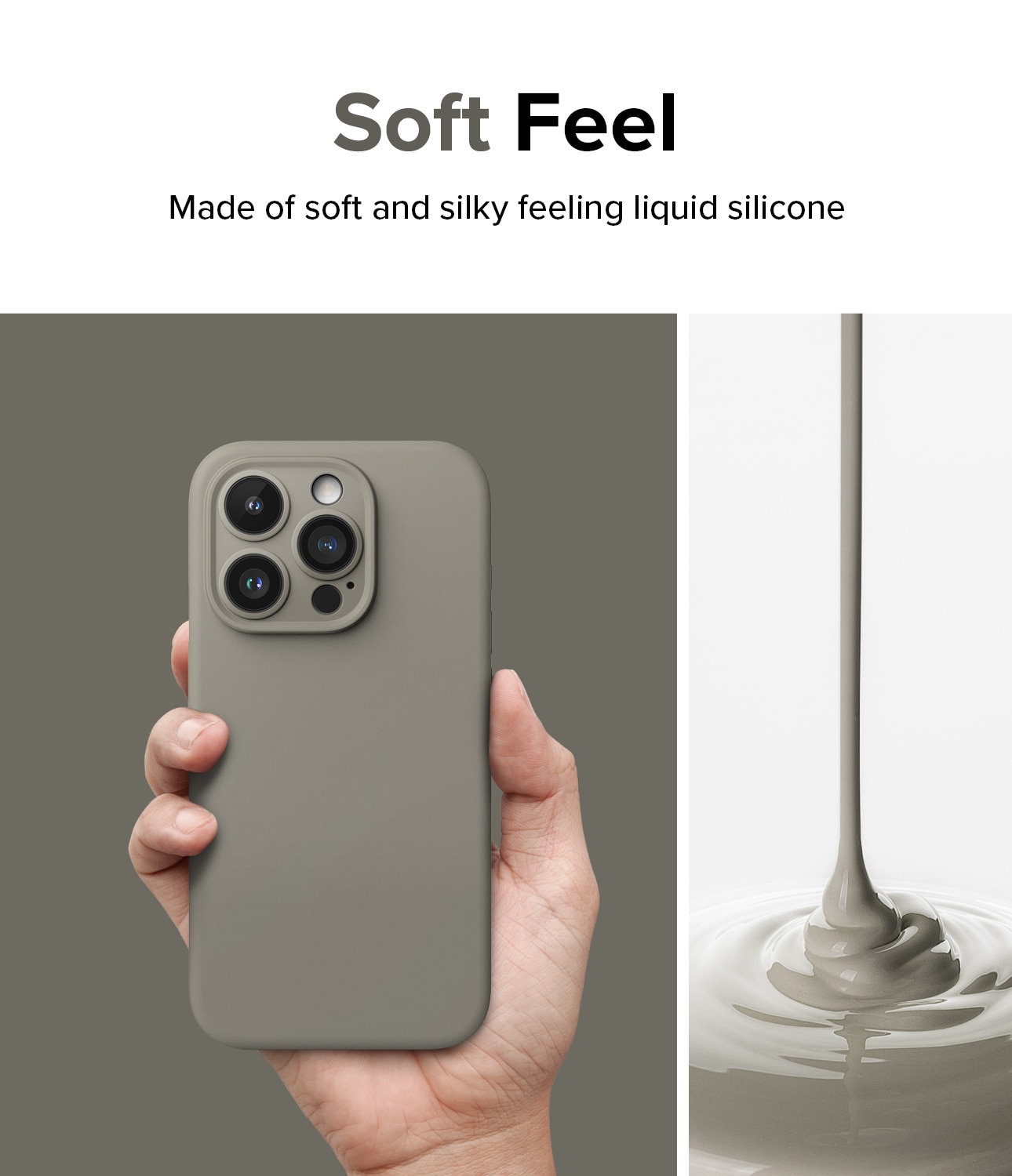 Silicone Magnetic Funda iPhone 15 Pro Gris