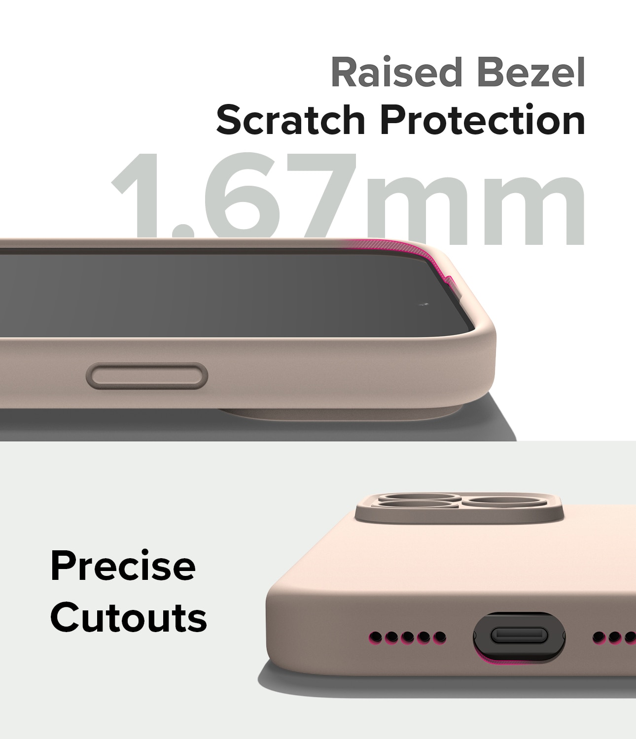 Silicone Magnetic Funda iPhone 15 Pro Pink Sand