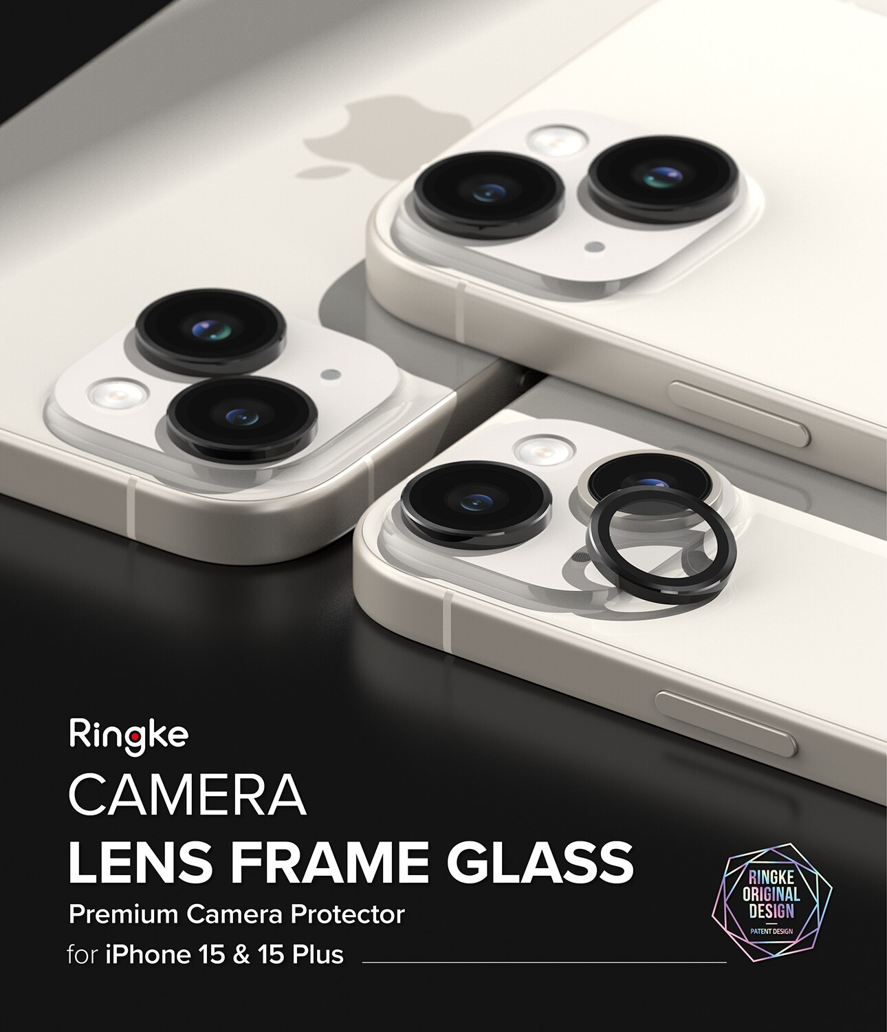 Camera Lens Frame Glass iPhone 15 Plus Negro