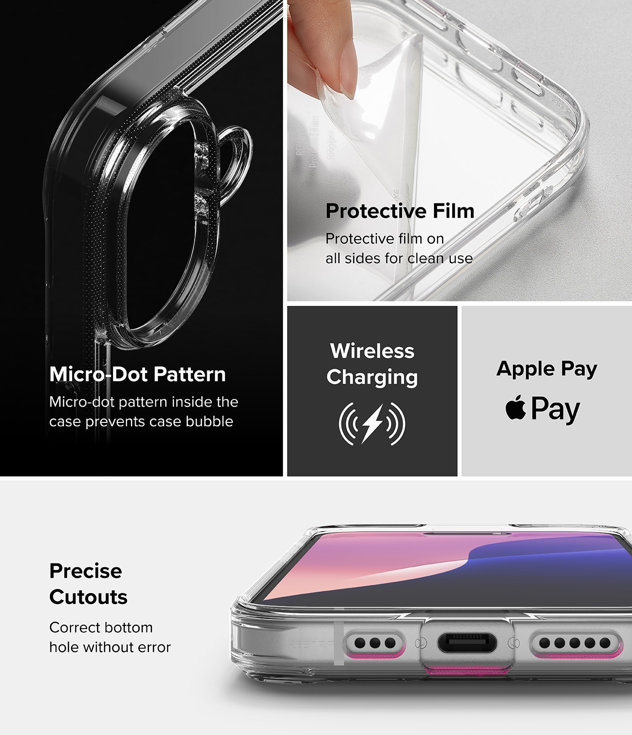 Funda Fusion iPhone 16 Plus Transparente