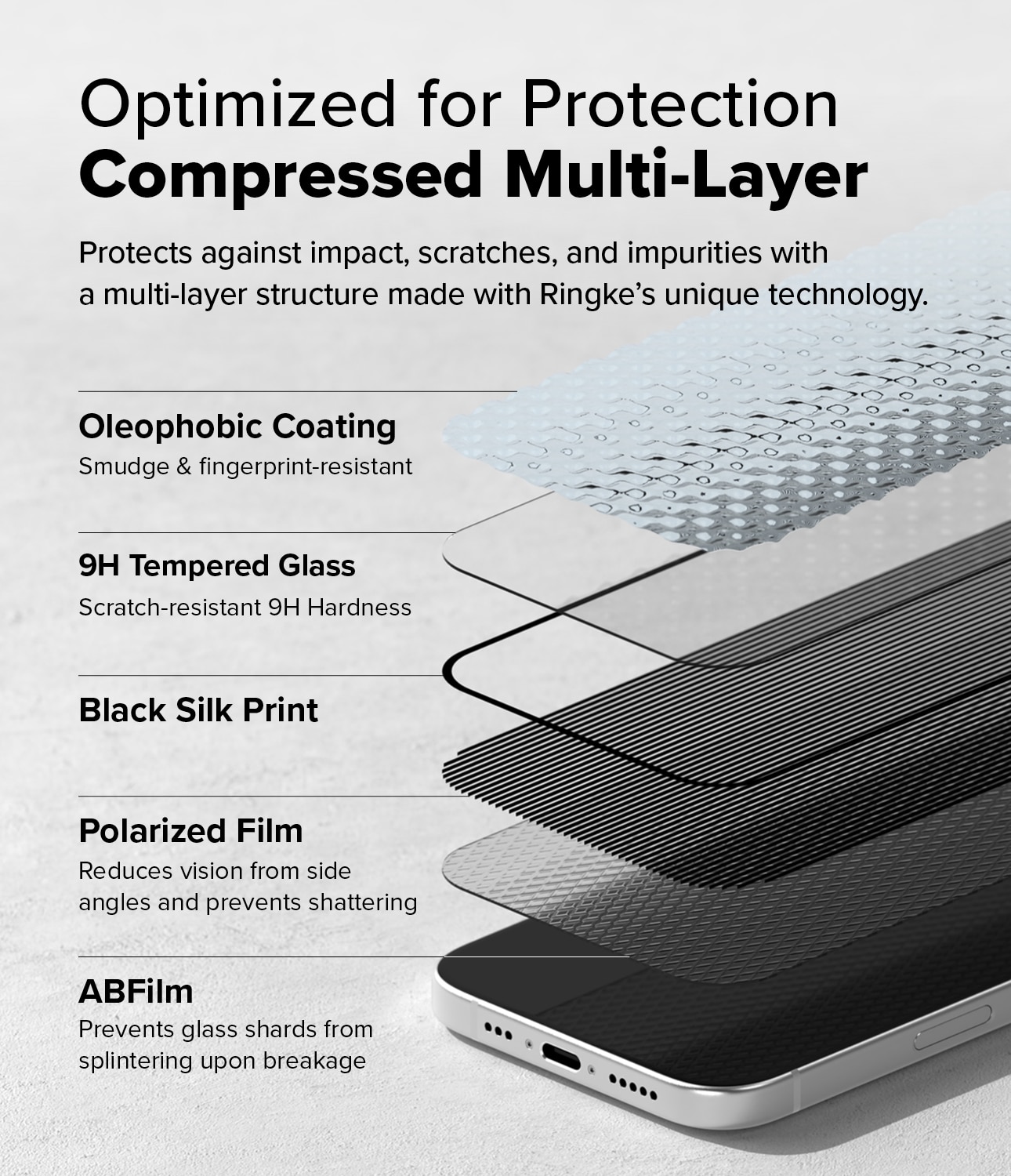 Easy Slide Privacy Glass (2 piezas) iPhone 15 Plus