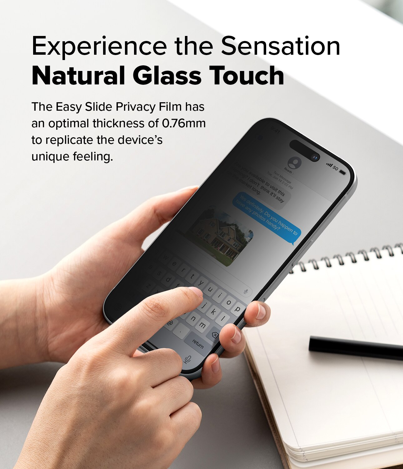 Easy Slide Privacy Glass (2 piezas) iPhone 15 Plus