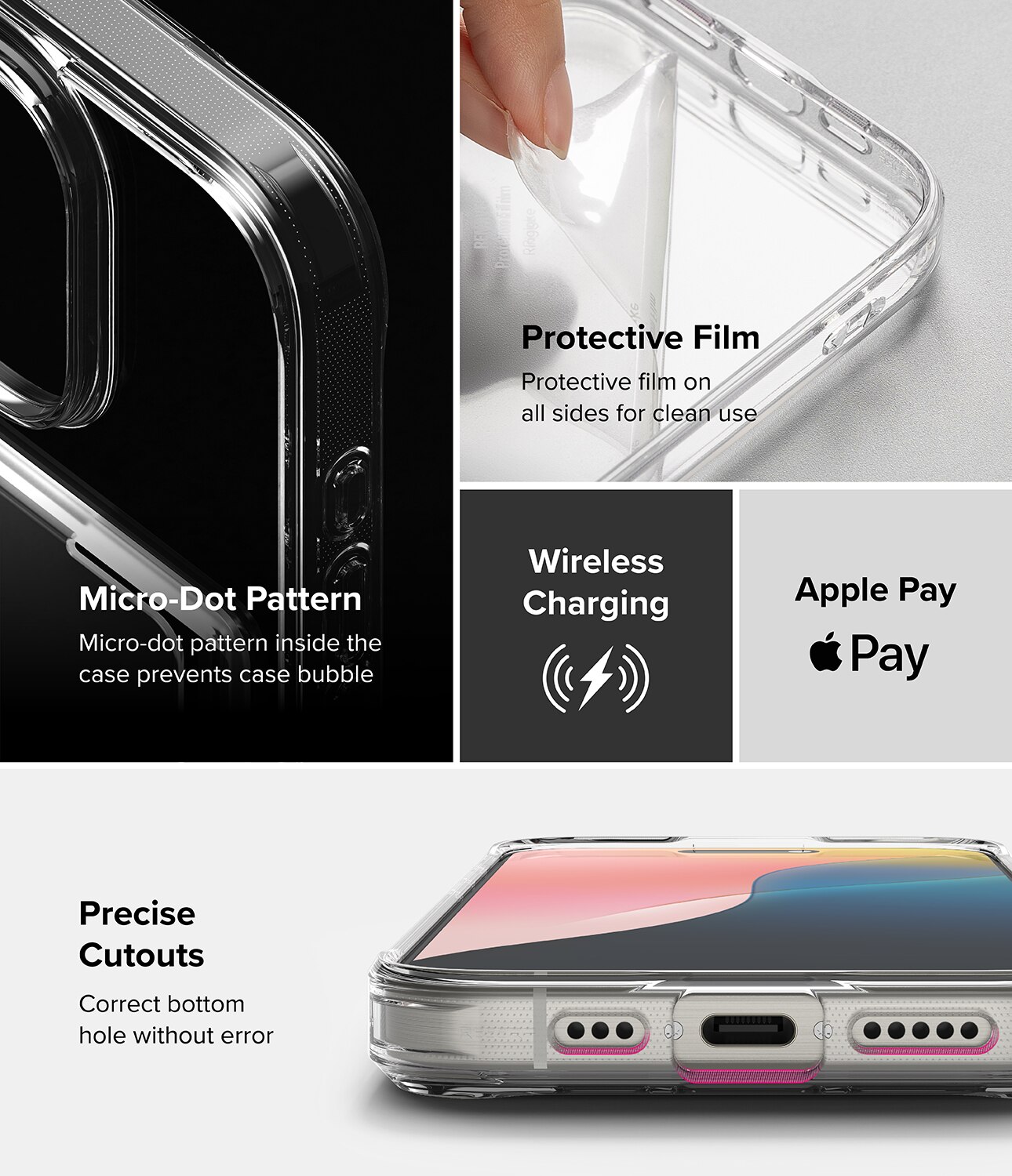 Funda Fusion Card iPhone 16 Plus transparente